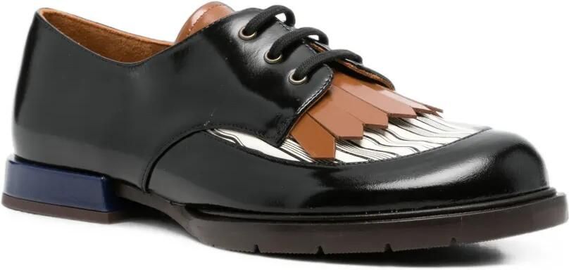 Chie Mihara Jeripa loafers met veters en franje Zwart - Foto 3