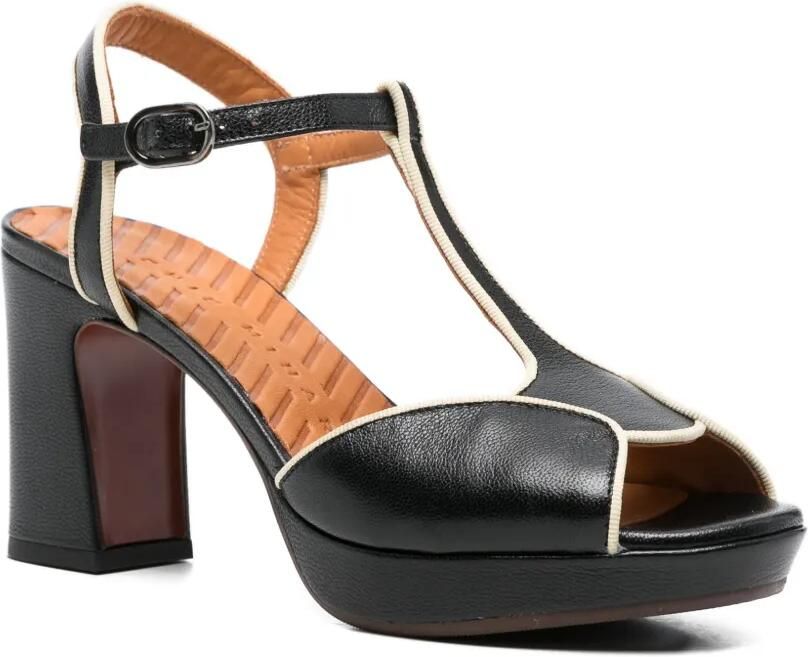 Chie Mihara Keduni T-bar sandalen met plateauzool Zwart - Foto 3