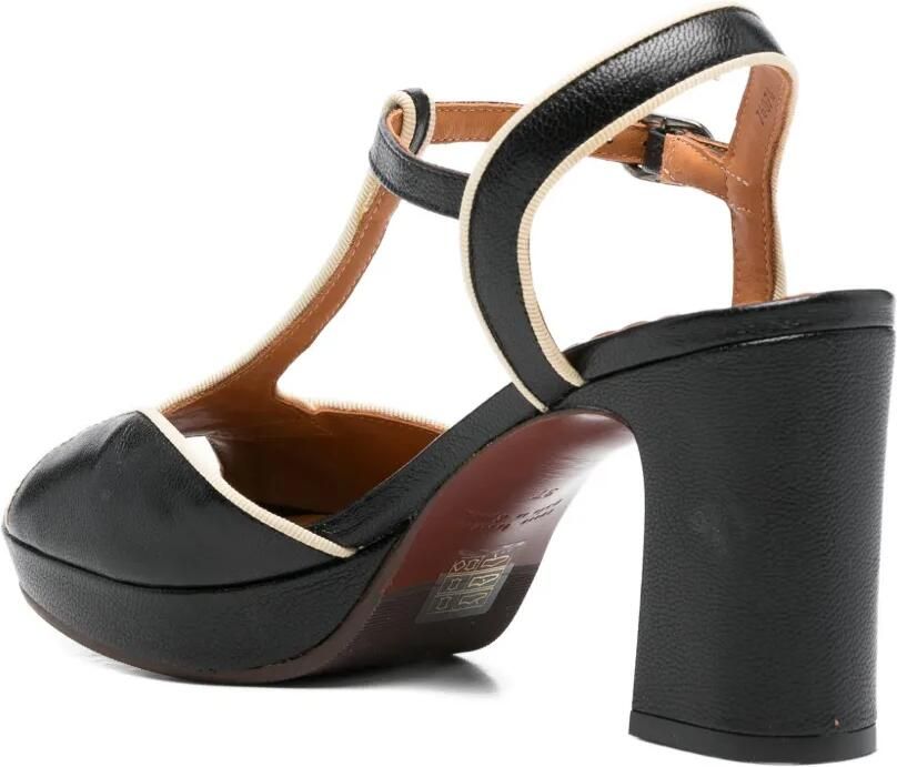 Chie Mihara Keduni T-bar sandalen met plateauzool Zwart - Foto 2