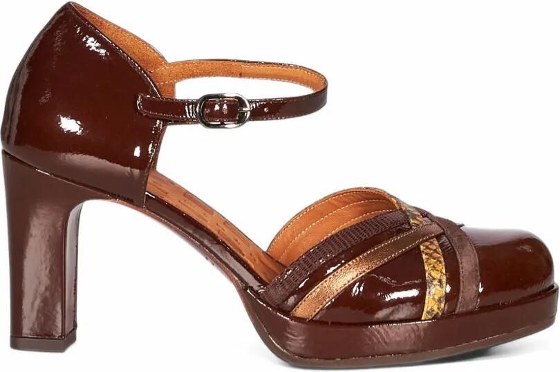 Chie Mihara Ledana patent-leather platform pumps Bruin