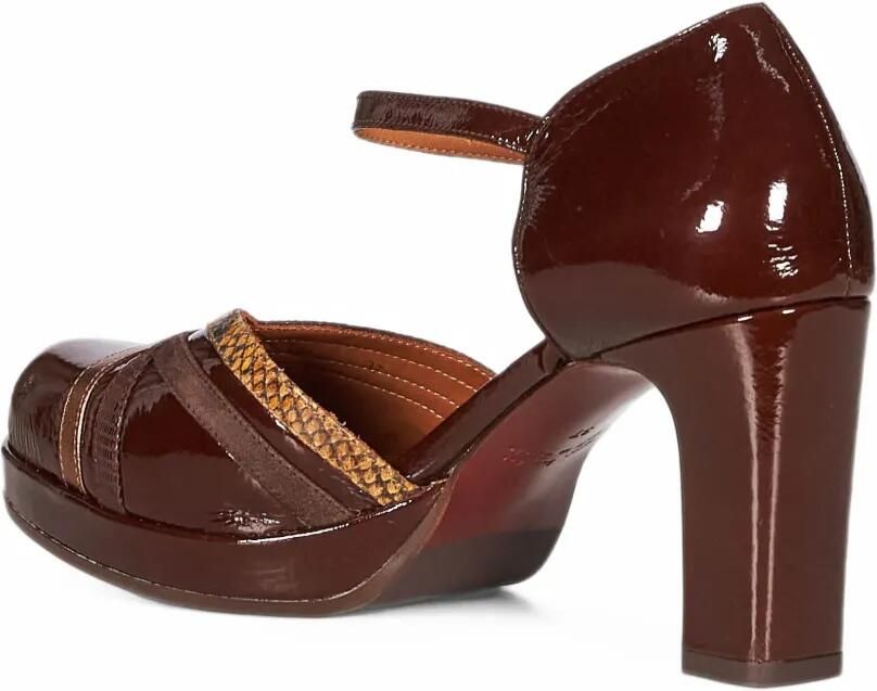 Chie Mihara Ledana patent-leather platform pumps Bruin - Foto 3