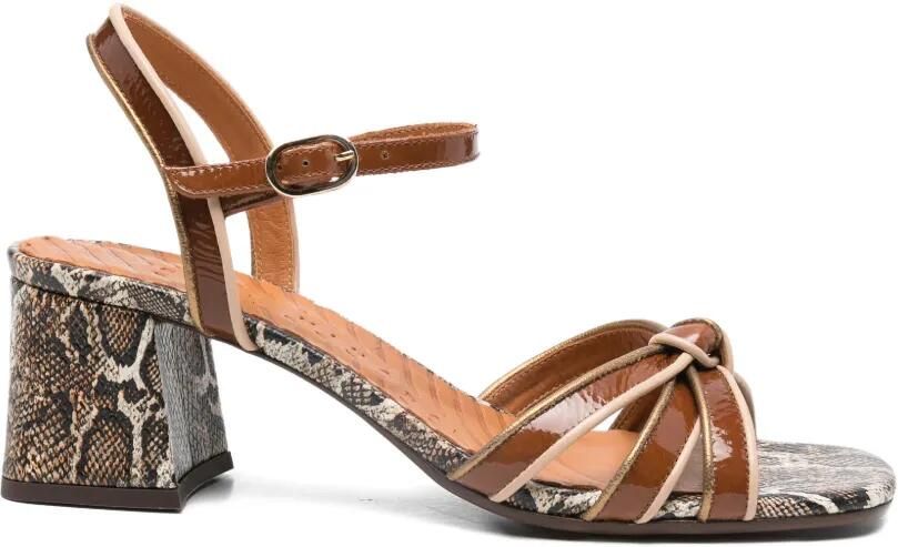 Chie Mihara Leilah sandalen met geknoopt detail Bruin