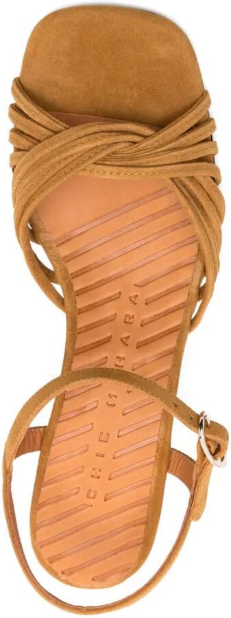 Chie Mihara Leske suède sandalen Bruin - Foto 4