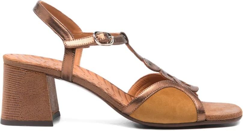 Chie Mihara Letuche leren sandalen met T-bandje Bruin