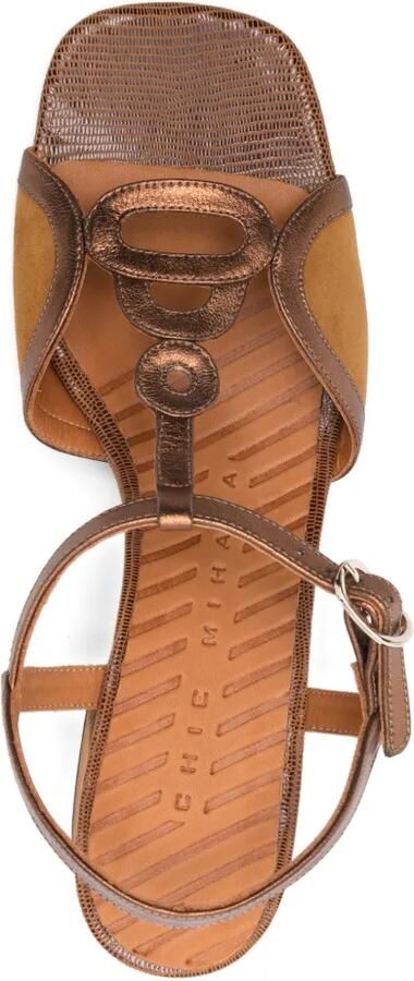 Chie Mihara Letuche leren sandalen met T-bandje Bruin - Foto 4