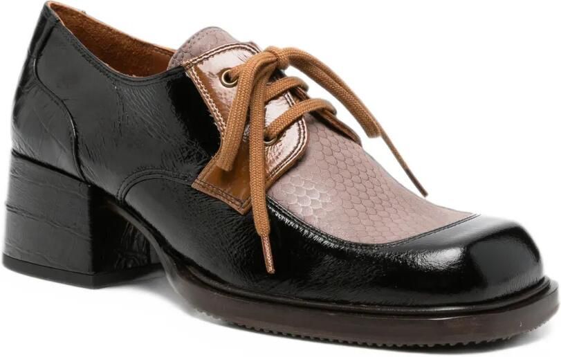Chie Mihara Loafers met krokodillen-reliëf en vlakken Zwart - Foto 2
