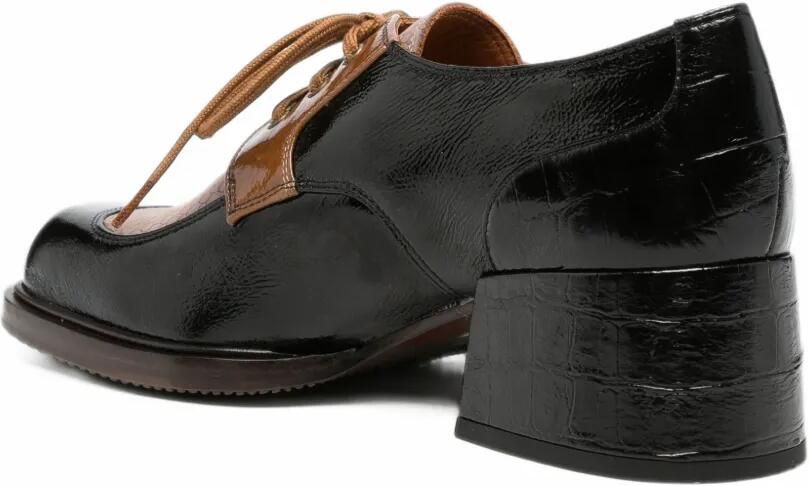 Chie Mihara Loafers met krokodillen-reliëf en vlakken Zwart - Foto 3