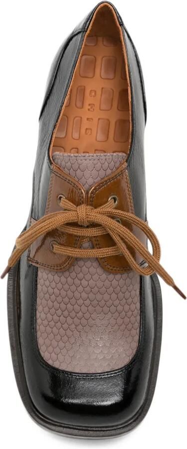 Chie Mihara Loafers met krokodillen-reliëf en vlakken Zwart - Foto 4