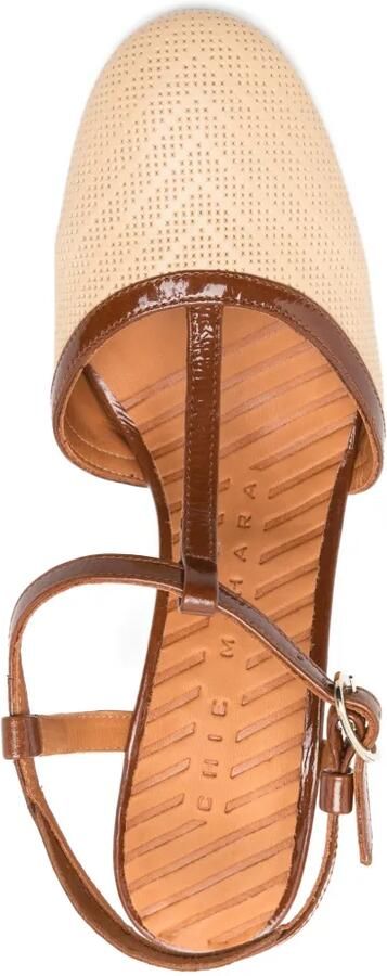 Chie Mihara Mahedi sandalen met blokhak en T-bandje Beige - Foto 4