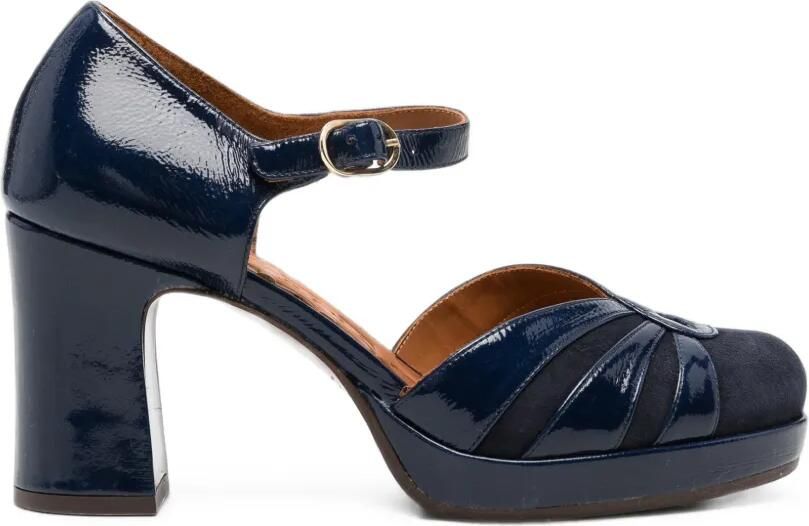 Chie Mihara Mary Jane pumps met lak-effect Blauw
