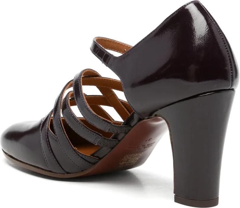 Chie Mihara Match leren pumps met bandjes en hak Paars - Foto 2