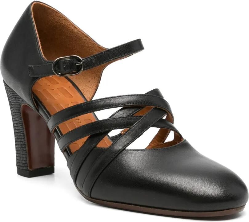 Chie Mihara Match leren pumps met bandjes en hak Zwart - Foto 2