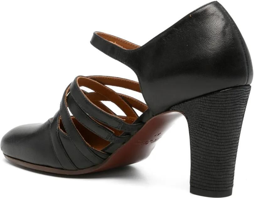 Chie Mihara Match leren pumps met bandjes en hak Zwart - Foto 3