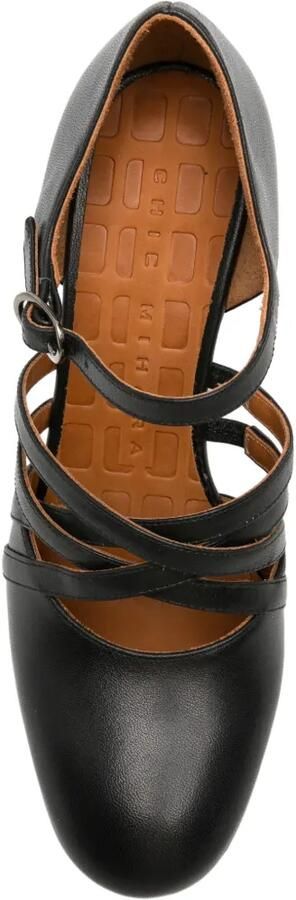 Chie Mihara Match leren pumps met bandjes en hak Zwart - Foto 4