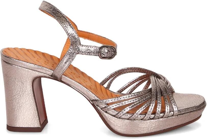 Chie Mihara Metallic sandalen met bandjes Grijs