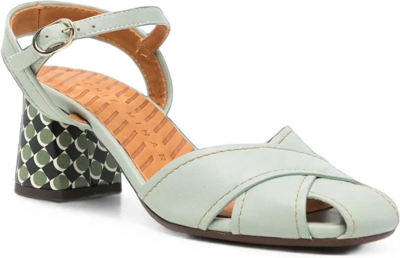 Chie Mihara Sandalen met geometrisch patroon en blokhak Groen - Foto 3