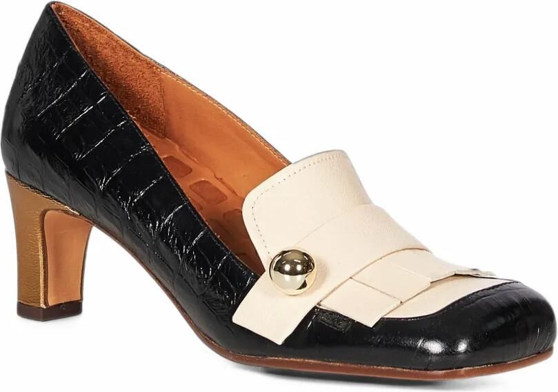 Chie Mihara Shimone pumps met krokodillen-reliëf en franje Zwart - Foto 2