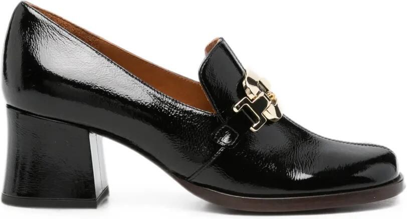Chie Mihara Teil loafers met gespdetail Zwart