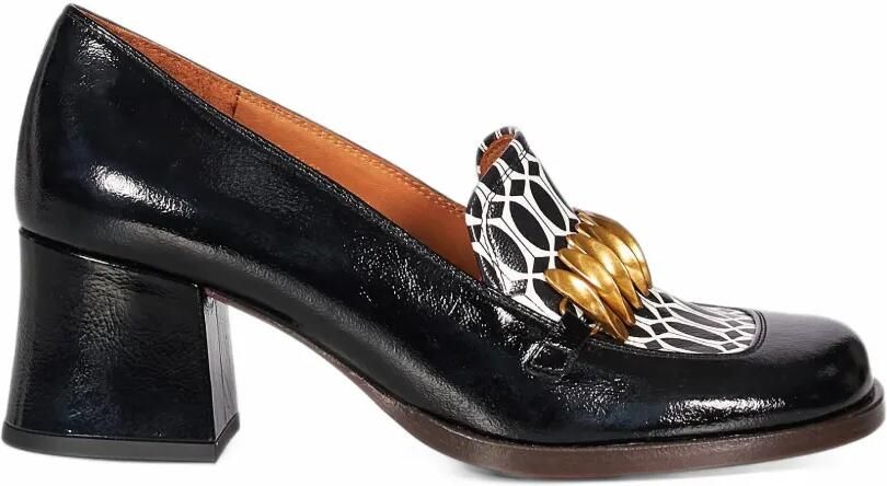Chie Mihara Tibro leren pumps met patroon Zwart
