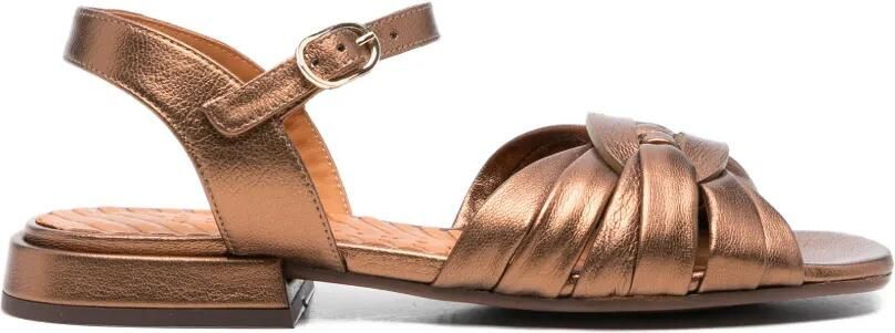 Chie Mihara Tusack leren sandalen Bruin
