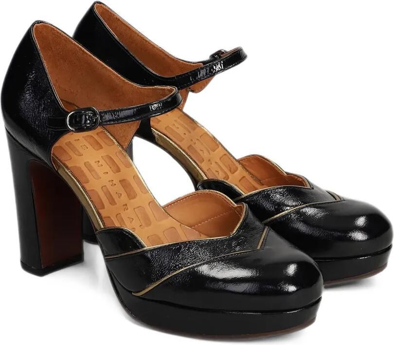 Chie Mihara Uyako patent-finish platform pumps Zwart - Foto 4