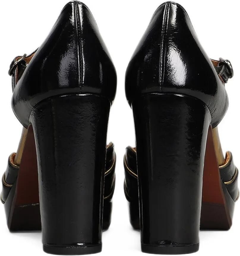 Chie Mihara Uyako patent-finish platform pumps Zwart - Foto 3
