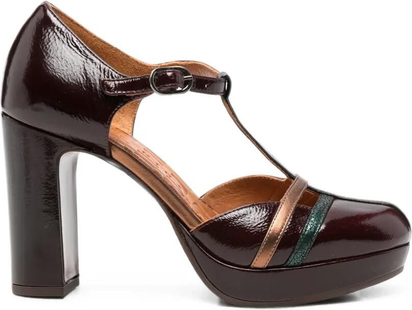 Chie Mihara Uyaro pumps met plateauzool en T-bandje Paars