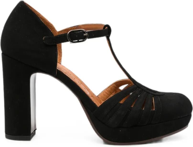 Chie Mihara Uyelo pumps met plateauzool en T-bandje Zwart