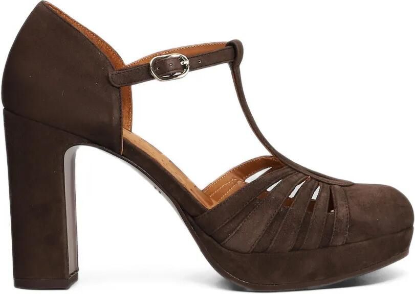 Chie Mihara Uyelo pumps met T-bandje en hak Bruin