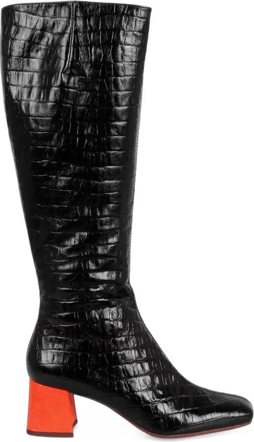Chie Mihara Voala croc-effect leather boots Zwart