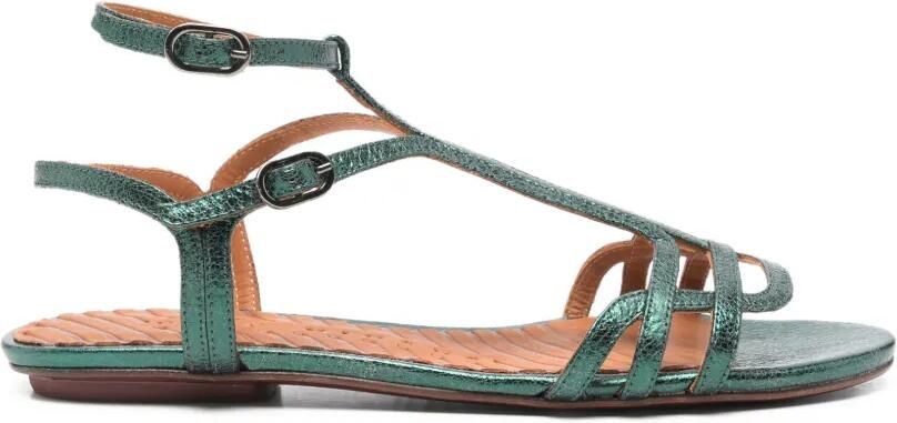Chie Mihara Yael leren sandalen met T-bandje Groen