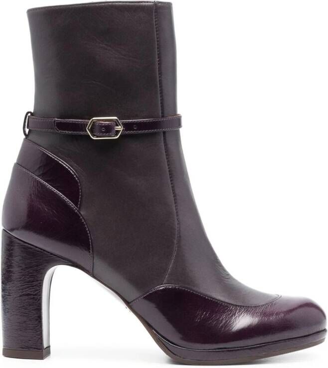 Chie Mihara Custor 100mm leather boots Paars