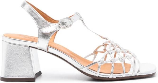 Chie Mihara Lantes 60 mm leren sandalen Zilver
