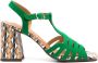 Chie Mihara Pesca sandalen met geometrische print Groen - Thumbnail 1