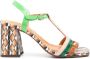 Chie Mihara Piyata 70mm leren sandalen Groen - Thumbnail 1