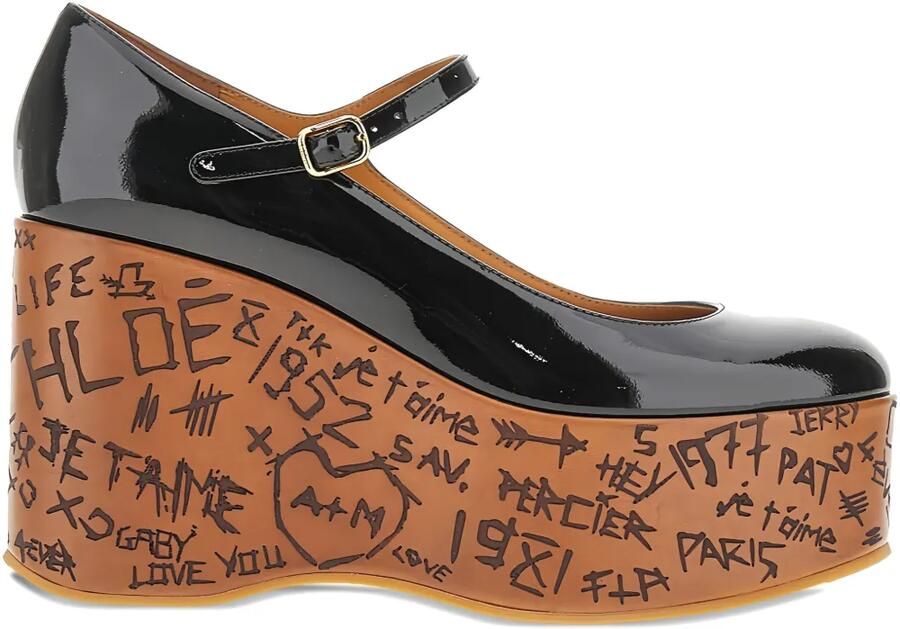 Chloé 80 mm Maxime pumps met sleehak Zwart