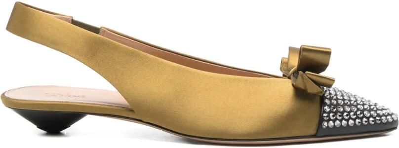 Chloé Alba pumps met strikdetail en puntige neus Groen