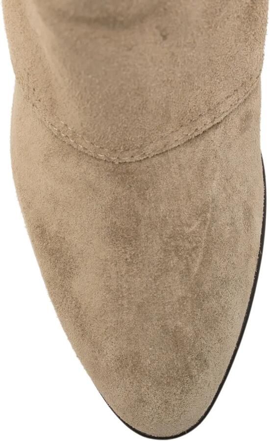 Chloé Anouk enkellaarzen met ruches Beige - Foto 4