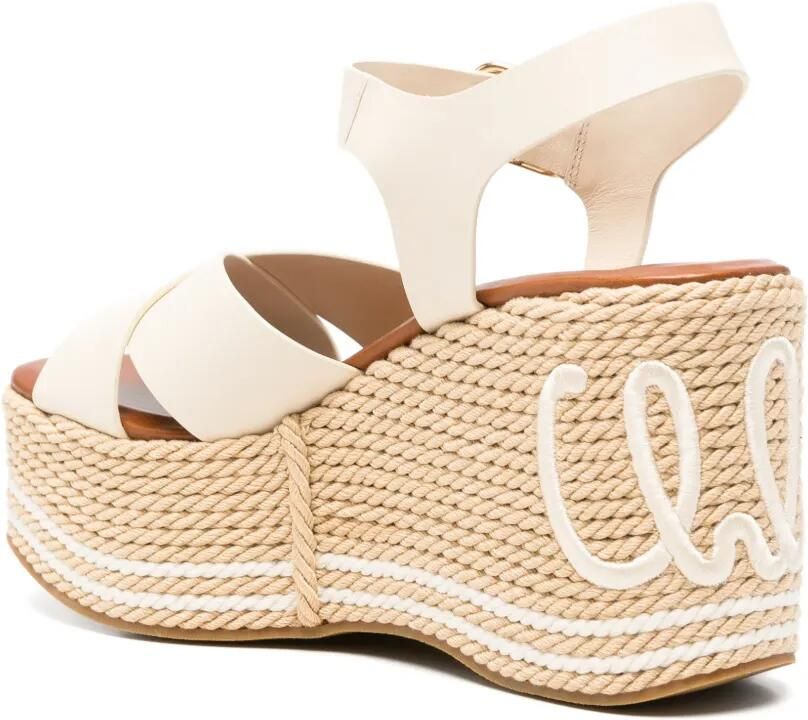Chloé braided wedge sandals Beige - Foto 2