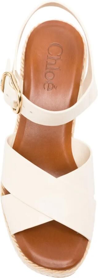 Chloé braided wedge sandals Beige - Foto 3
