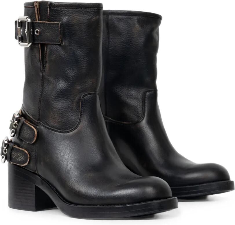 Chloé Dakota biker boots met gespdetail Zwart - Foto 2