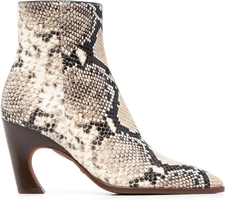 Chloé Enkellaarzen met hak Beige