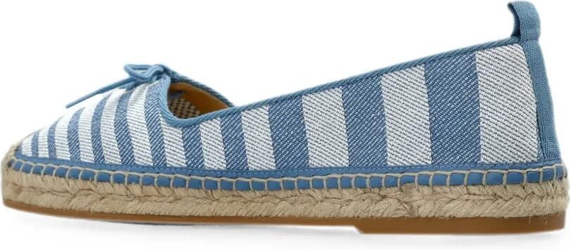 Chloé Gestreepte espadrilles met strik Blauw - Foto 4
