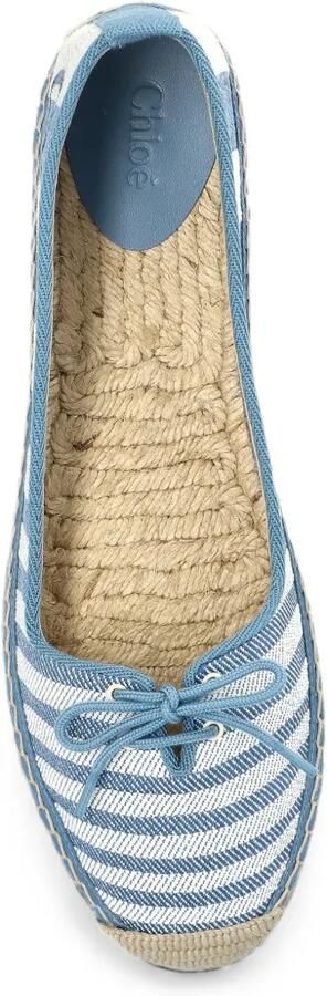 Chloé Gestreepte espadrilles met strik Blauw - Foto 5