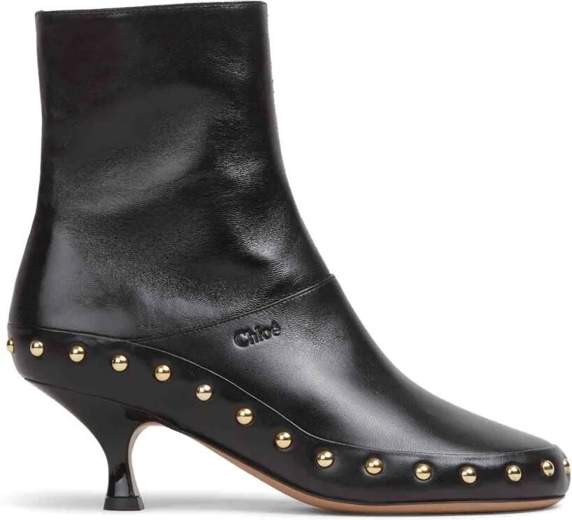 Chloé Junie enkellaarzen met studs Zwart