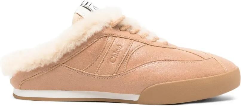 Chloé Kick sneakers met lammy voering Bruin
