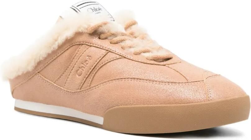 Chloé Kick sneakers met lammy voering Bruin - Foto 2