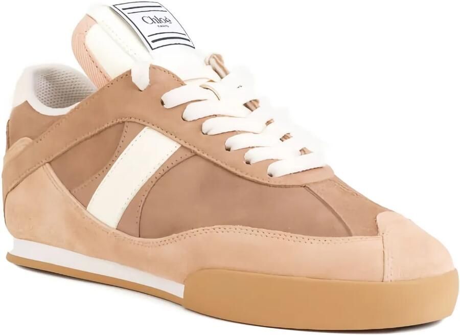 Chloé Kick sneakers met logopatch Beige