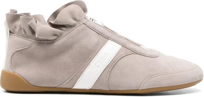Chloé Kick sneakers met ruches Grijs