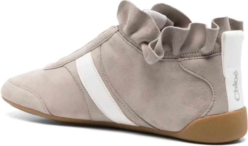 Chloé Kick sneakers met ruches Grijs - Foto 3